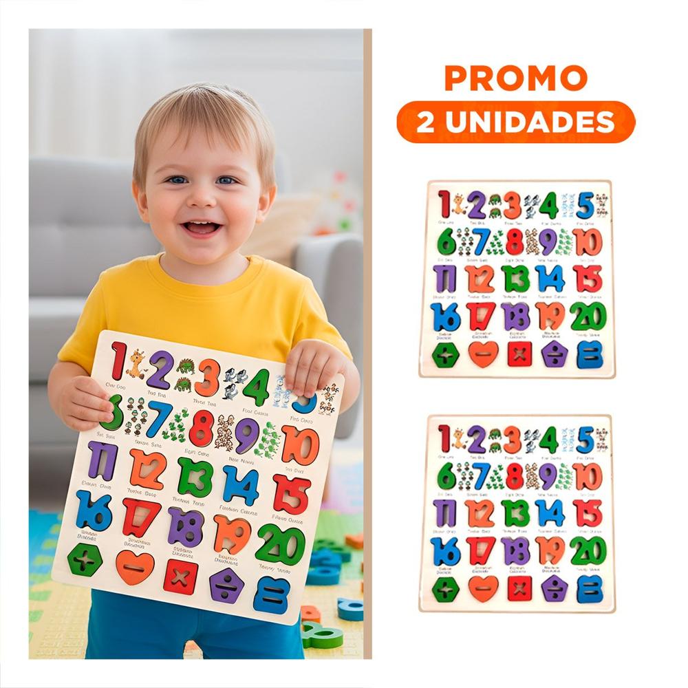 Pack2 Herramienta Didactica de Madera con Piezas Encasjables para Aprender Y+Regalo Sticker