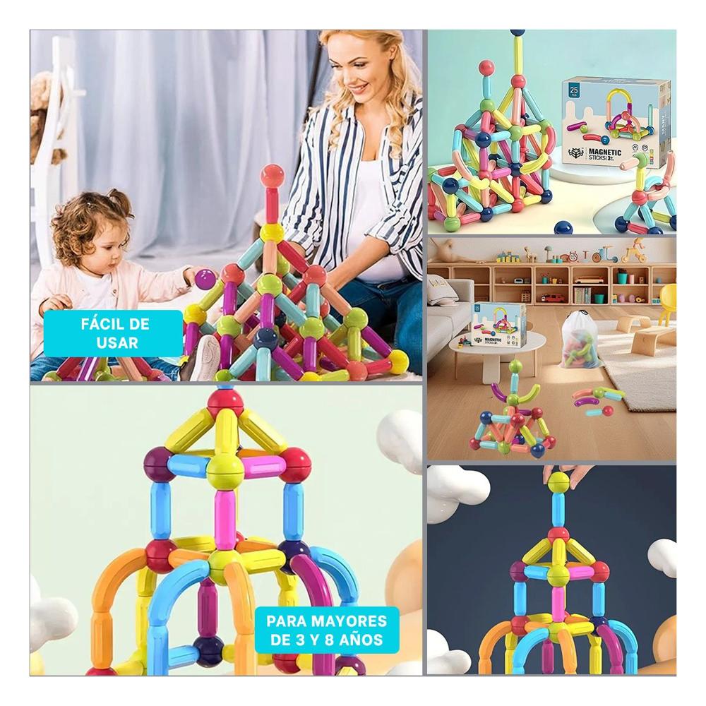 Kit Magnetico Interactivo para Hogar con Piezas Creativas y Aprendizaje Continuo Y+Ligas Regalo