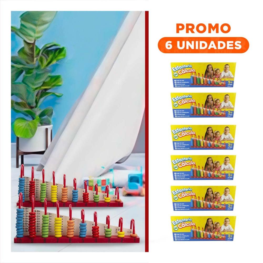 Pack6 Anaquel de Calculos para Hogar con Espacio en Decoracion Blanca Y+Regalo Sticker
