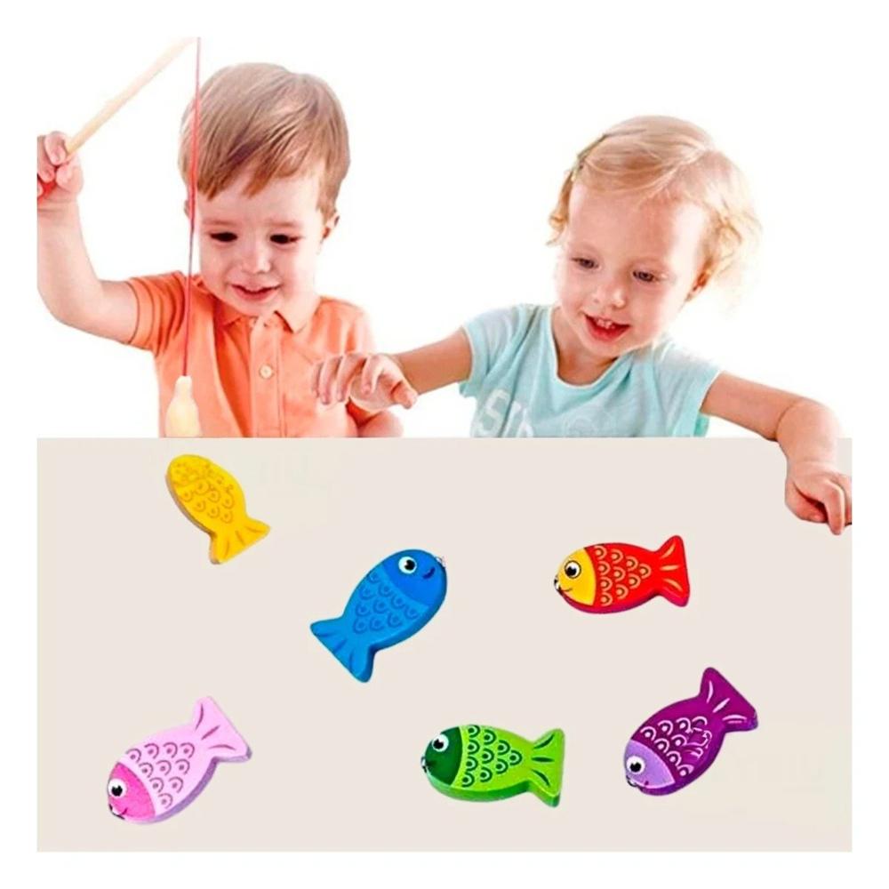 Pack6 Habilidades Pesca Numeros y Figuras para Niños Actividad Educativa Y+Regalo Sticker