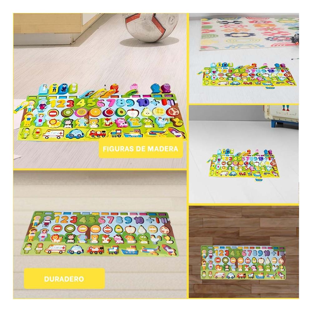 Pack2 Bloques Pesca Numeros y Figuras para Niños Juego Educativo Y+Papel Regalo