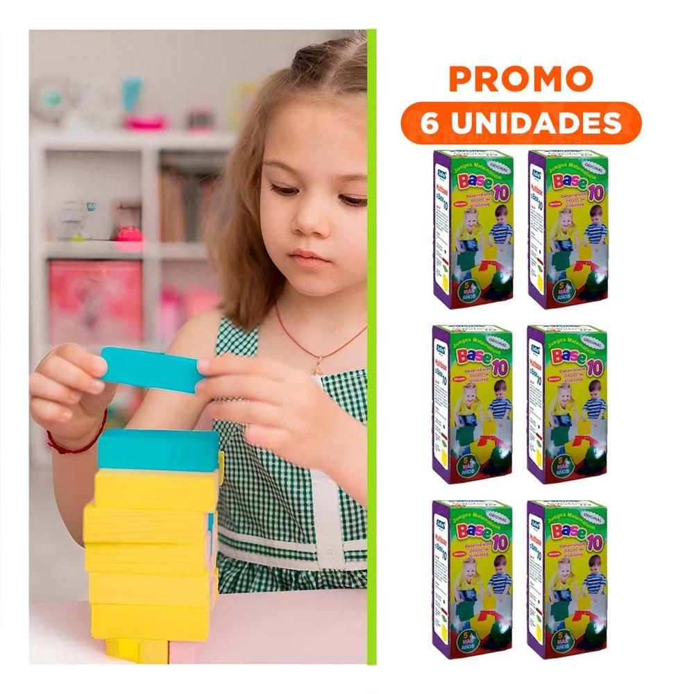Pack6 Conjunto Logico Base 10 para Desarrollar Habilidades Matematicas Y+Regalo Sticker