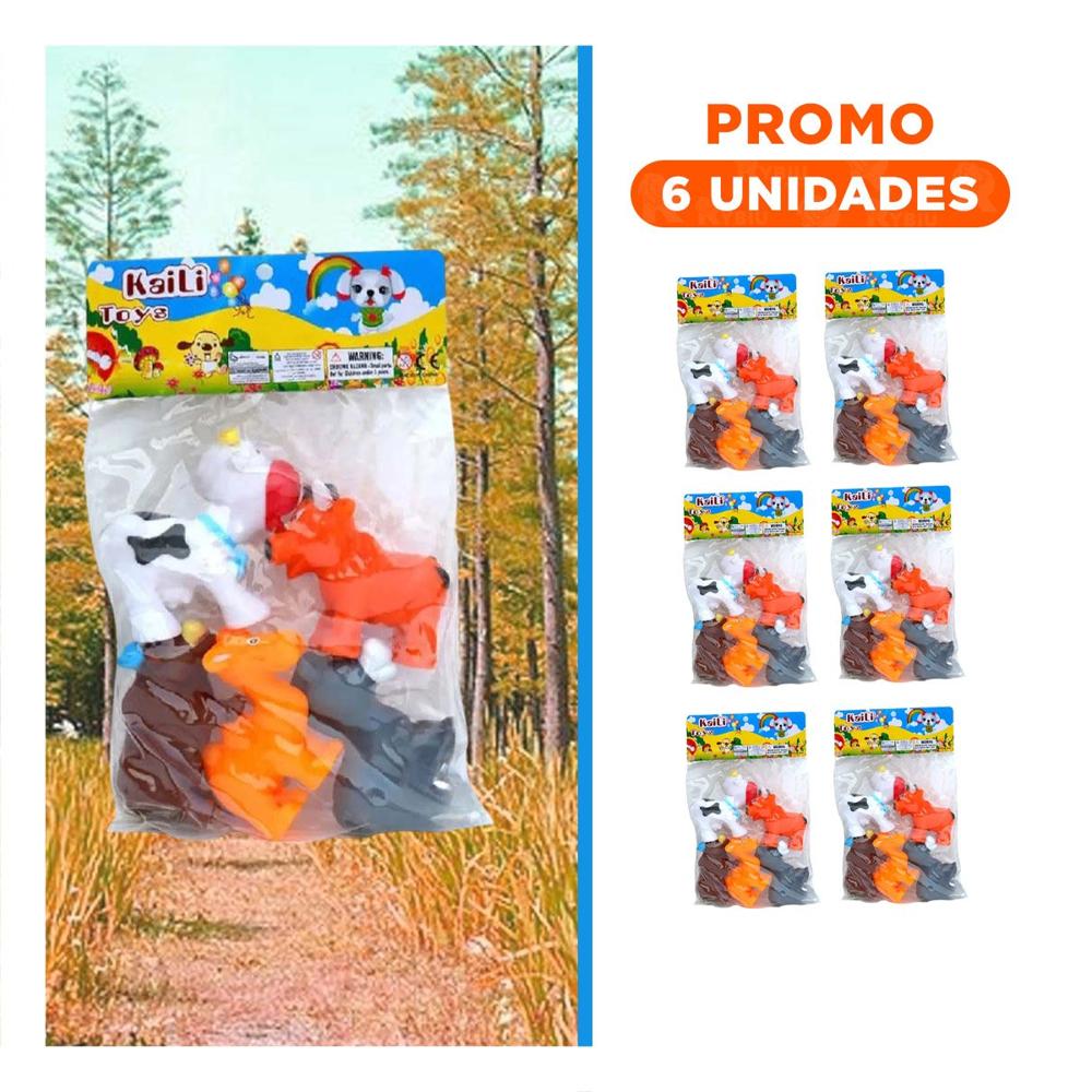 Pack6 Coleccionables de Animales Chillon de Granja con Sonido Y+Regalo Sticker