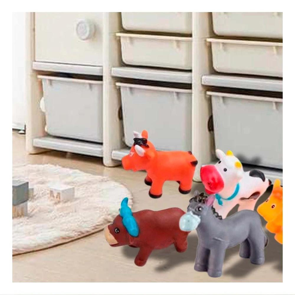 Lote de Animales Chillon de Granja con Sonido Ligero y Material Flexible Y+Post It