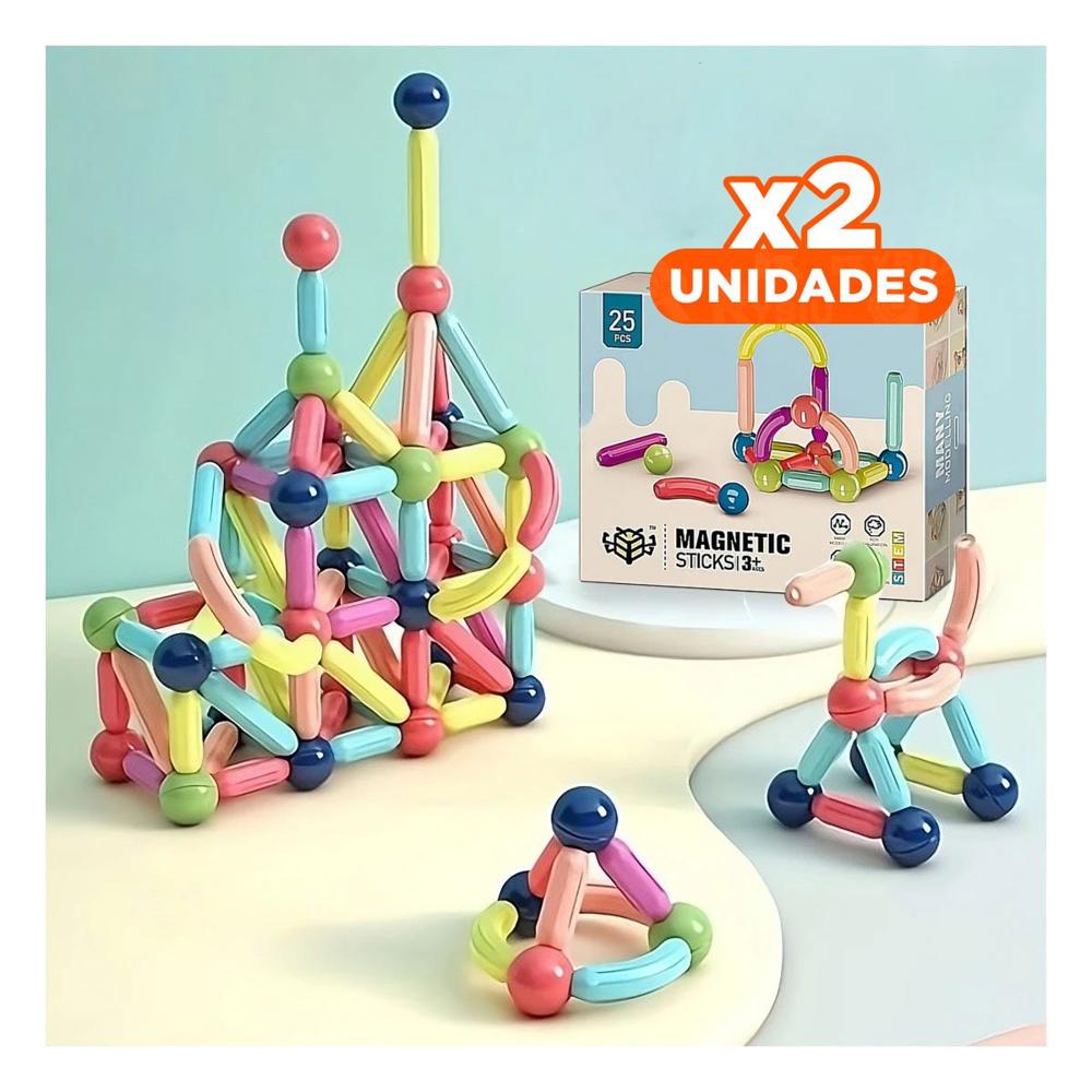 Pack2 Aprendizaje Magnetico Educativo para Casa con Piezas Creativas Y+Papel Regalo