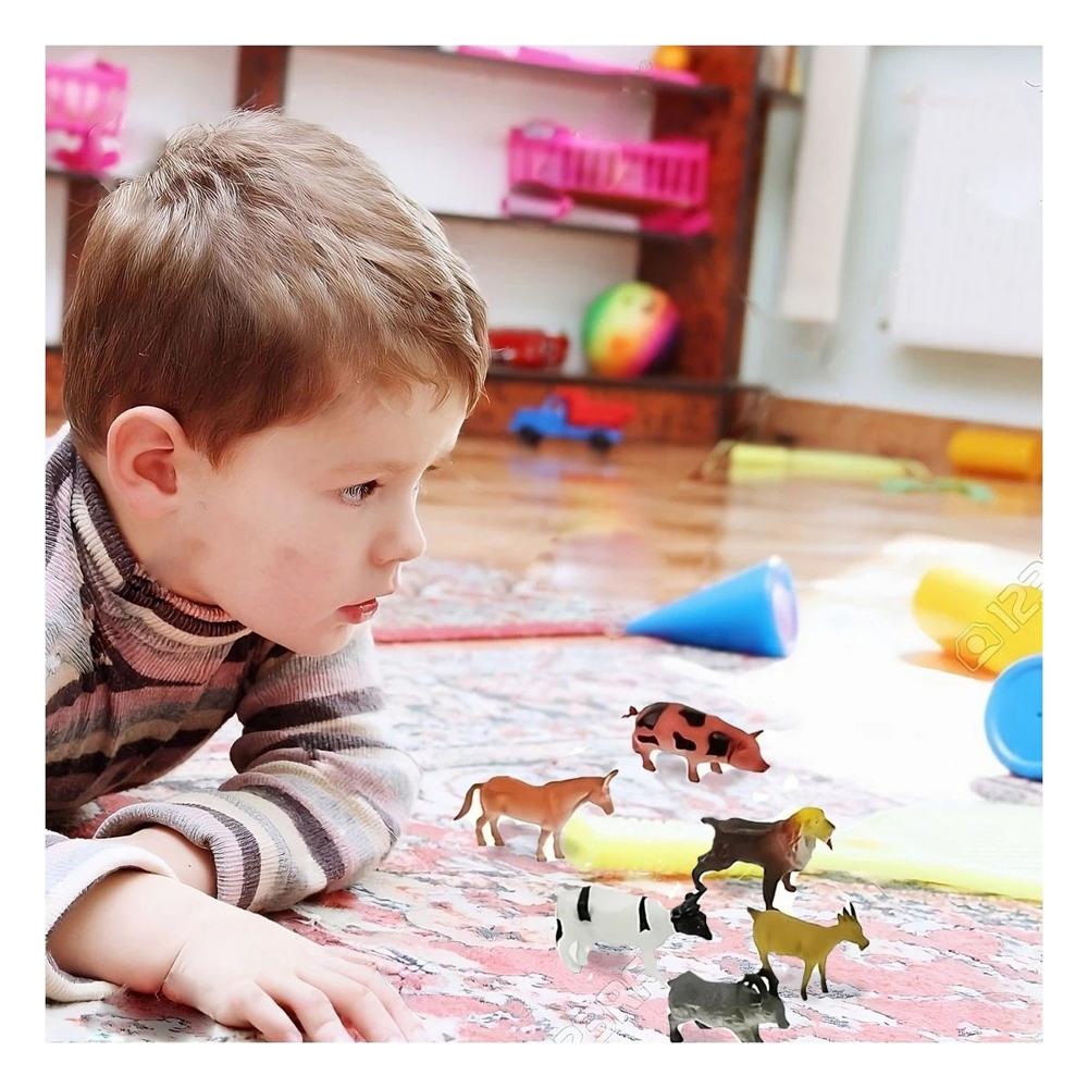 Juego de Animales de Granja Domestico en Bolsa para Diversion y Decoracion Hogar Y+Papel Regalo