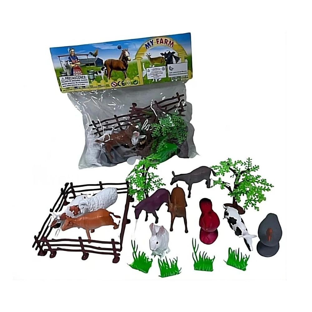 Paquete de Animales de Granja con Plantas para Diversion Educativa en Casa Y+Regalo Sticker