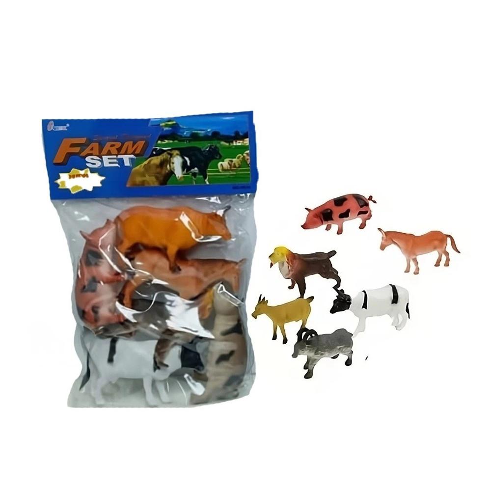 Kit de Animales de Granja Domestico en Bolsa para Juego Educativo en Casa Y+Regalo Sticker