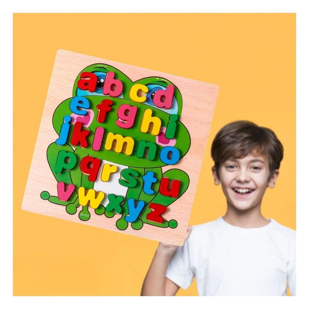 Tablero Didactico Educativo Abecedario Letras Encasables Rana Letras minusculas Y+Papel Regalo