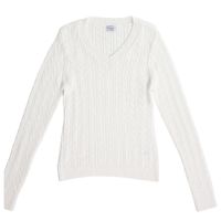 Chompa Cuello V Tejido Trenzado Mujer SINGULAR