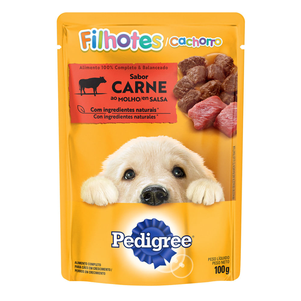 Alimento para Perro PEDIGREE Cachorro Pouch Carne Bolsa 100g