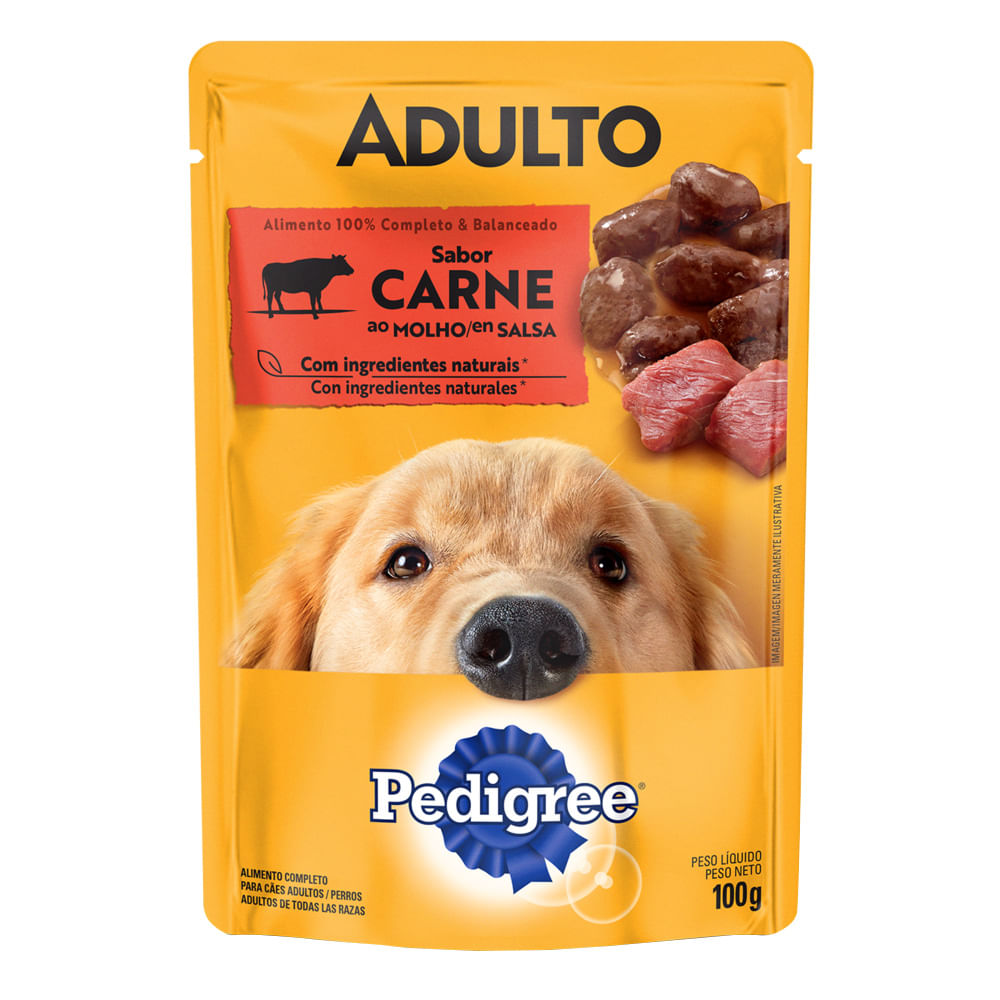 Alimento para Perro PEDIGREE Adulto Pouch de Carne Paquete 100g