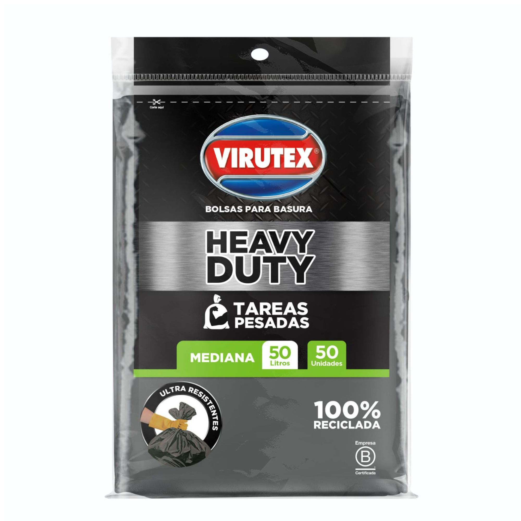 Bolsa para Basura 50L x50un VIRUTEX Tareas Pesadas Mediana