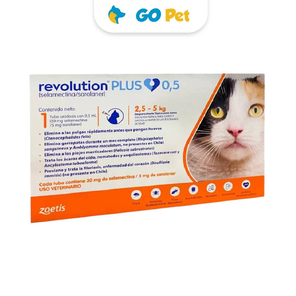 Revolution Plus x 0.5 Ml x 1 und (2.5 - 5 kg) (Naranja)