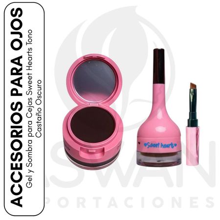 Gel y Sombra para Cejas Sweet Hearts Tono Castaño Oscuro