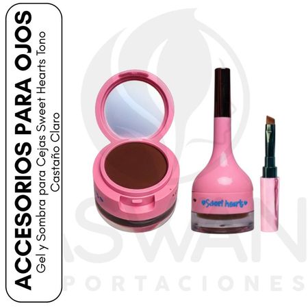 Gel y Sombra para Cejas Sweet Hearts Tono Castaño Claro