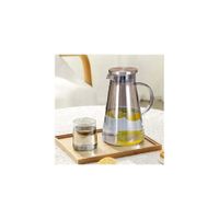 Jarra Gris Con tapa de Acero Inox. Resistente al Calor 1.6 L