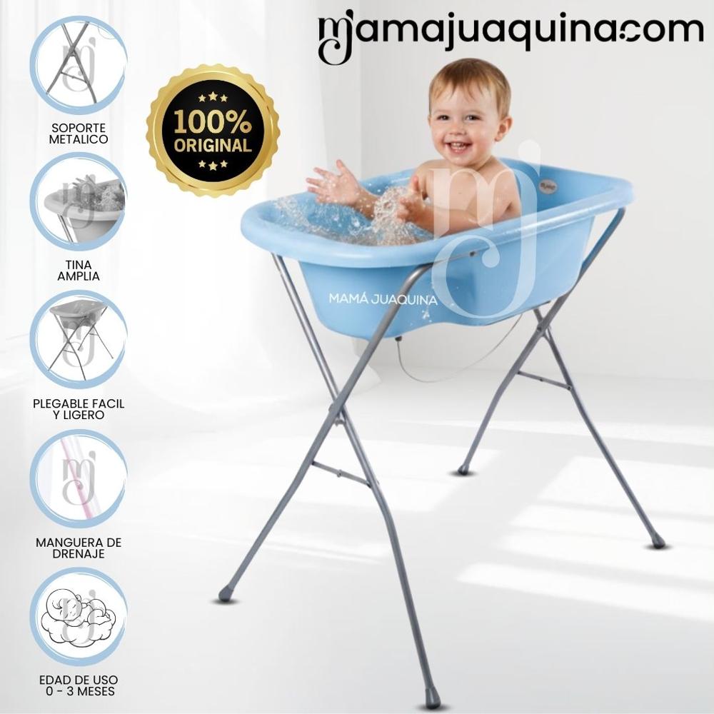 Bañera Plegable con Rack Multiuso TALI Light Blue