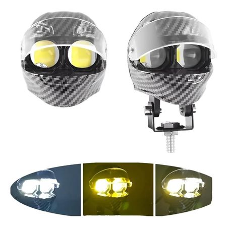 Foco Led Neblinero Tipo Casco Para Moto 02 Piezas