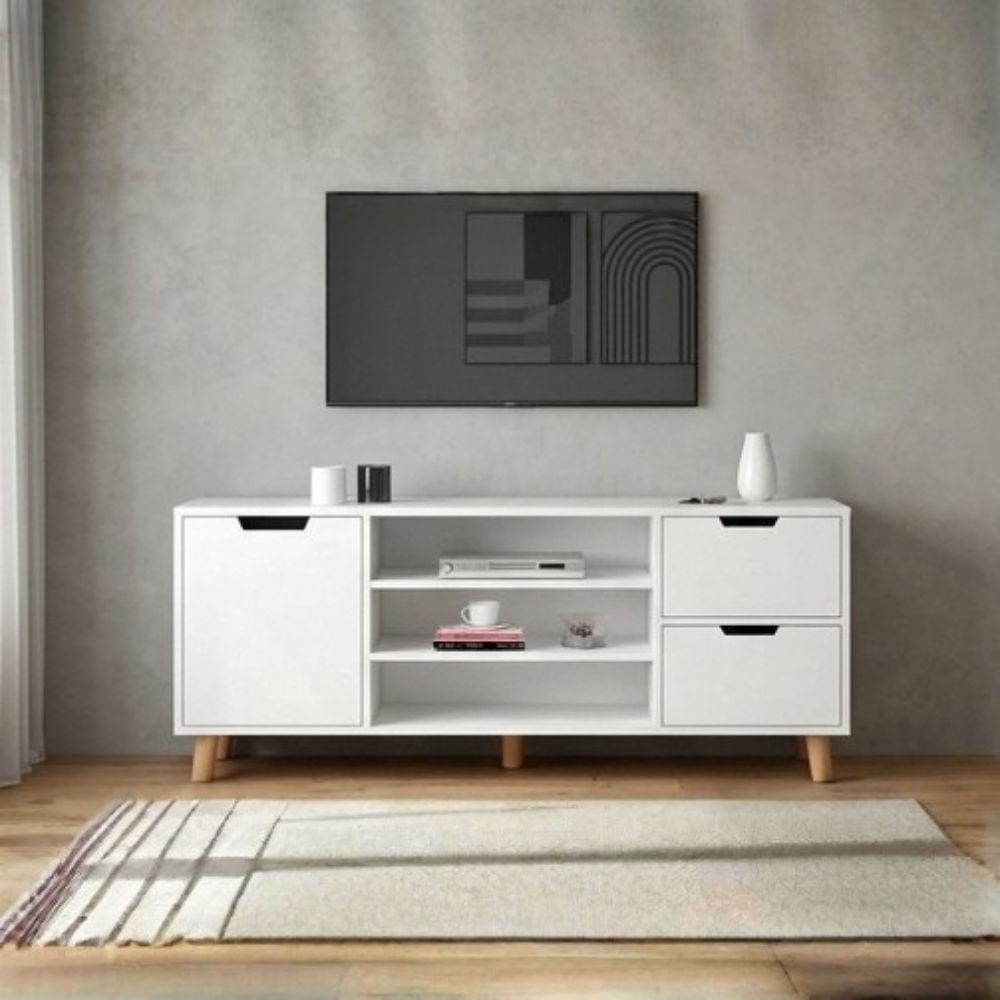 Mesa de TV 50'' Sabutori Blanco | Masiva Home