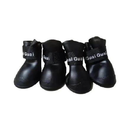 Zapatos de silicona antideslizante para mascotas perros talla S color negro