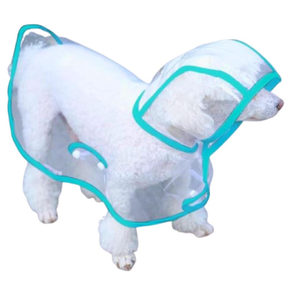 CAPA Impermeable de Lluvia para Mascotas Talla 4 CELESTE