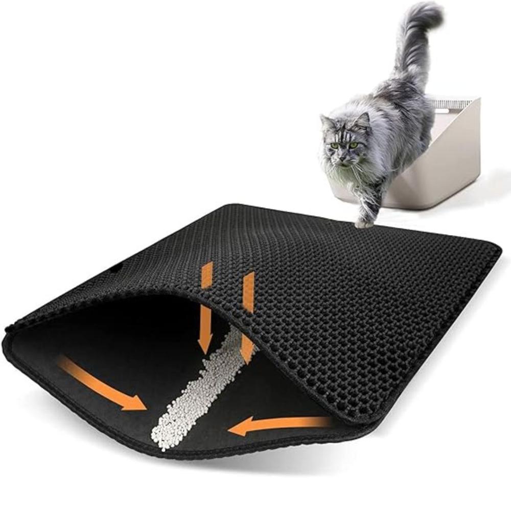 ALFOMBRA Mágica Atrapa Arena para Mascotas Negro 45X60CM