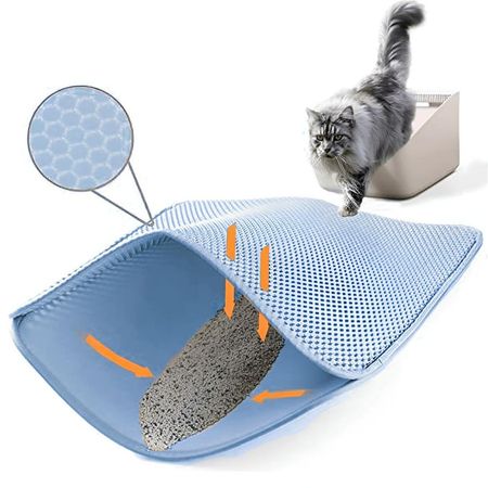 ALFOMBRA Mágica Atrapa Arena para Mascotas Azul 45X60CM