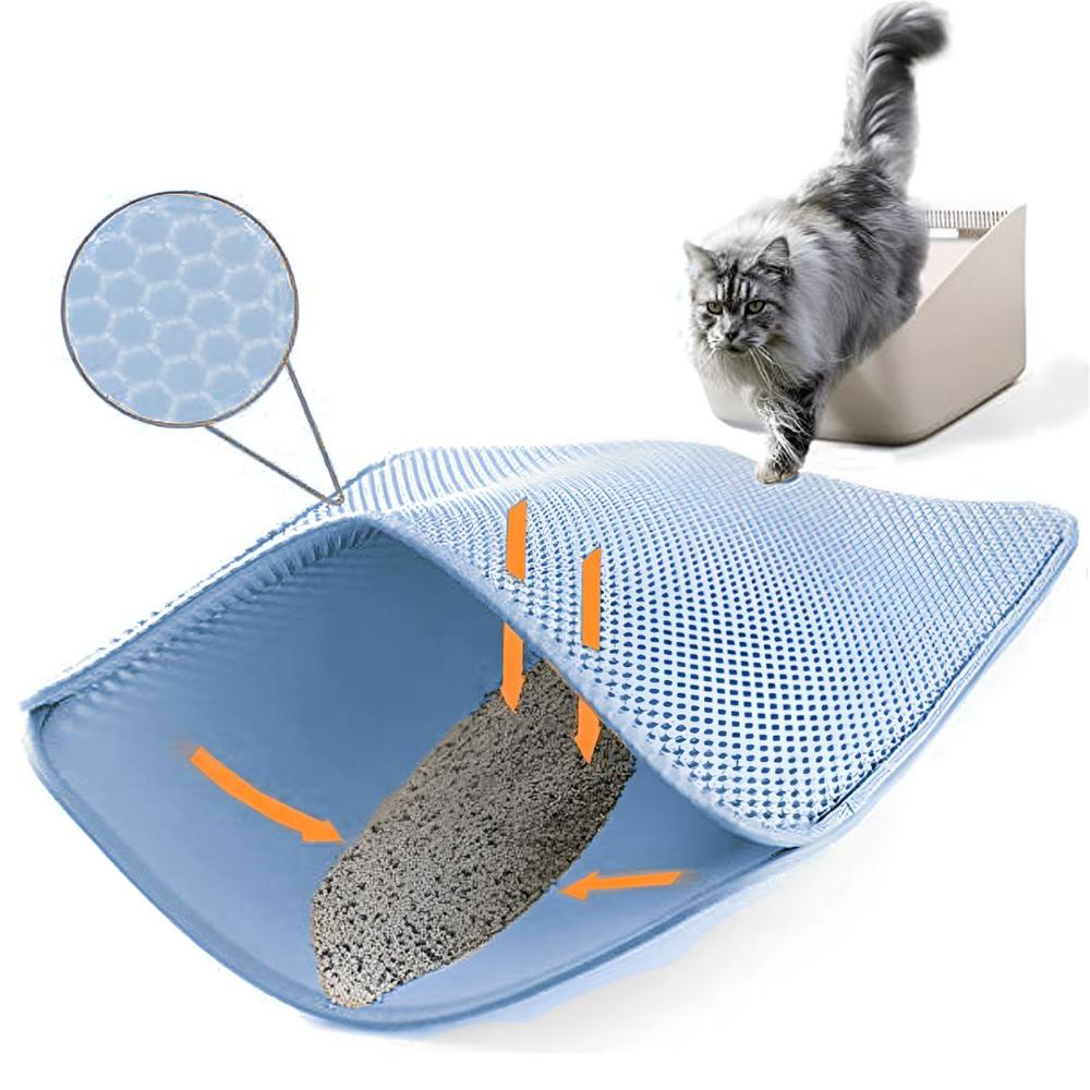ALFOMBRA Mágica Atrapa Arena para Mascotas Azul 45X60CM