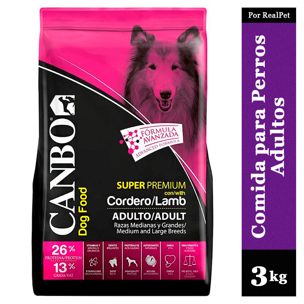 Comida para Perro Mediano y Grande Canbo Cordero 3 kg