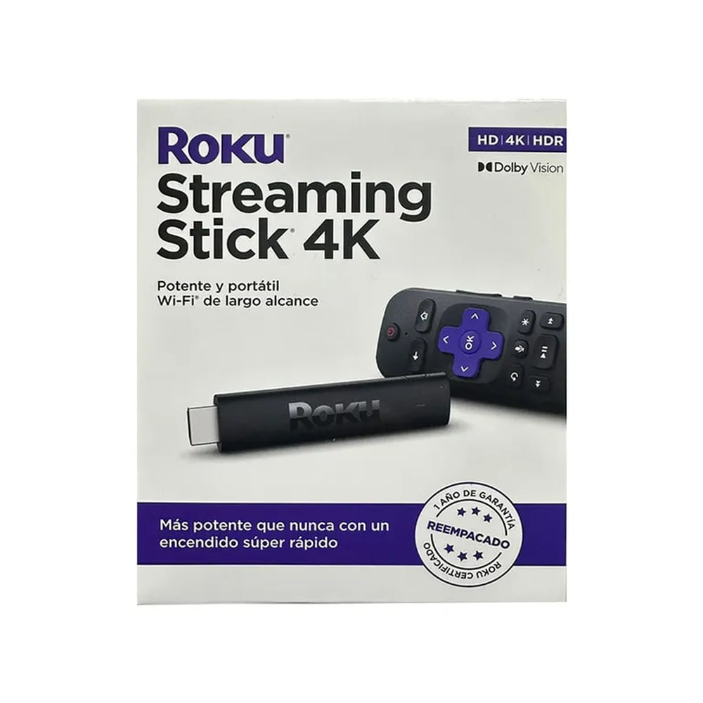 ROKU STREAMING STICK 4K 3820MX 4K ULTRA HD REACONDICIONADO.