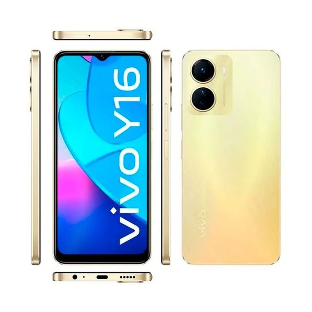 CELULAR VIVO  Y16 128GB + 4GB DORADO LLOVIZNA.