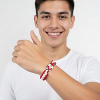 PULSERA PARACORD PERU NACIONAL TURISMO MERCHANDISING BANDERA REGALO VERANO PISCINA GENIEKA