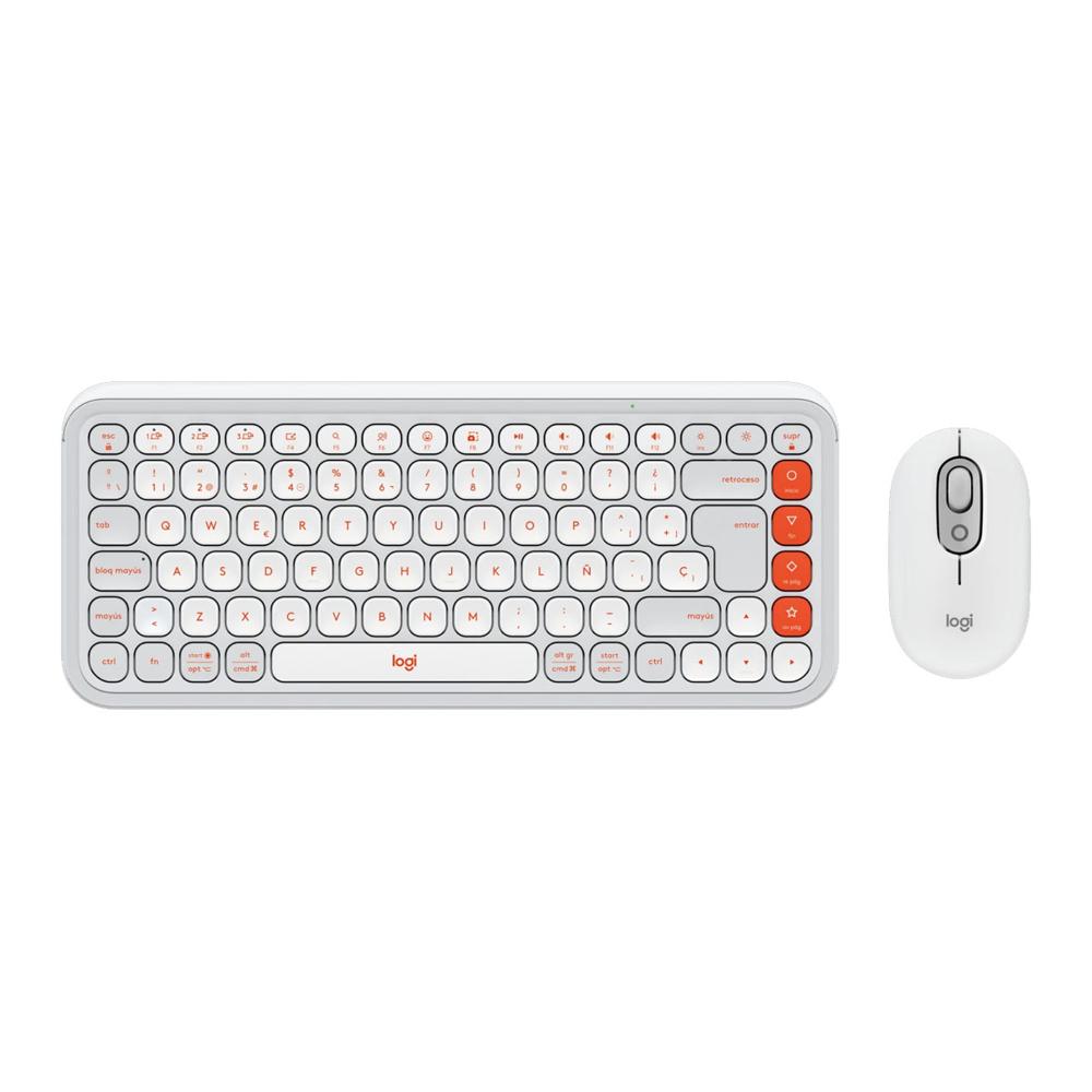 TECLADO LOGITECH  MOUSE POP ICON BLUETOOT WIRELESS S BLANCO