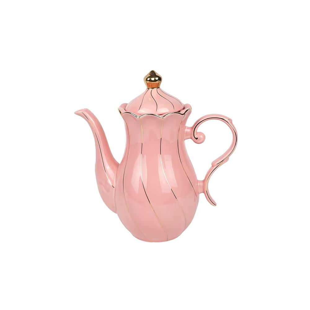 FELIZ DIA MAMA - Tetera de porcelana rosada