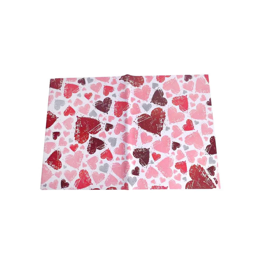 FELIZ DIA MAMA - Papel de regalo diseño corazones Set de 10pzs