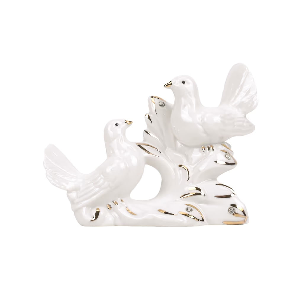 FELIZ DIA MAMA - Adorno de Porcelana Modelo tórtolas