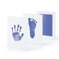 Kit De Huellas Y Manos Diy Para Bebé Recién Nacido... Azul
