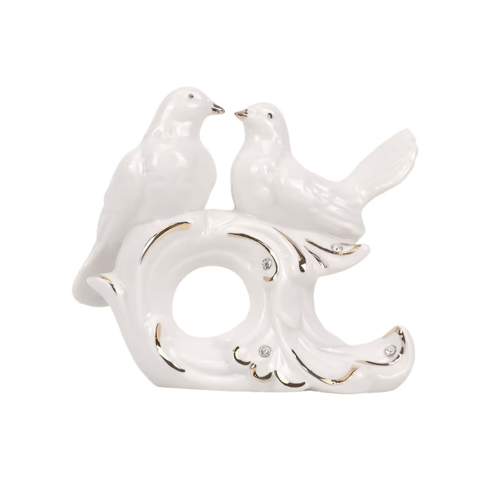 FELIZ DIA MAMA - Adorno de Porcelana tórtolas