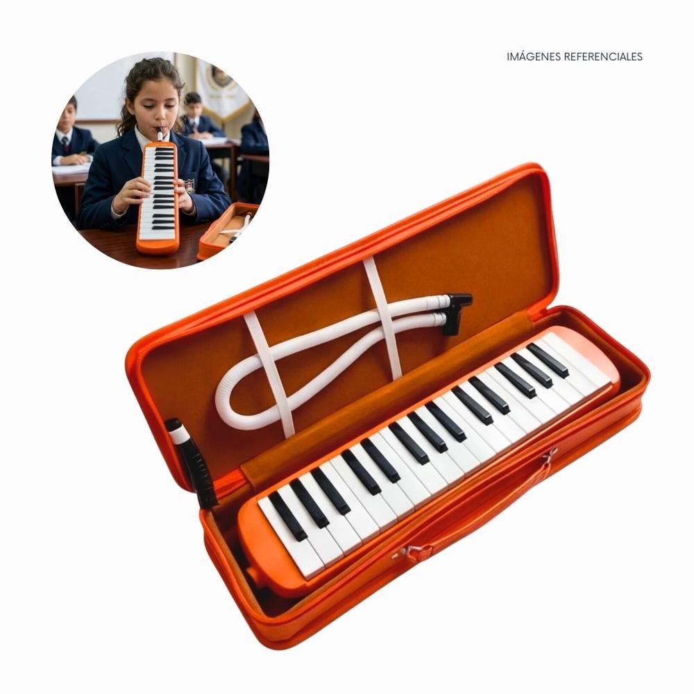 Melódica de 32 teclas California - Color Naranja con Estuche Rígido