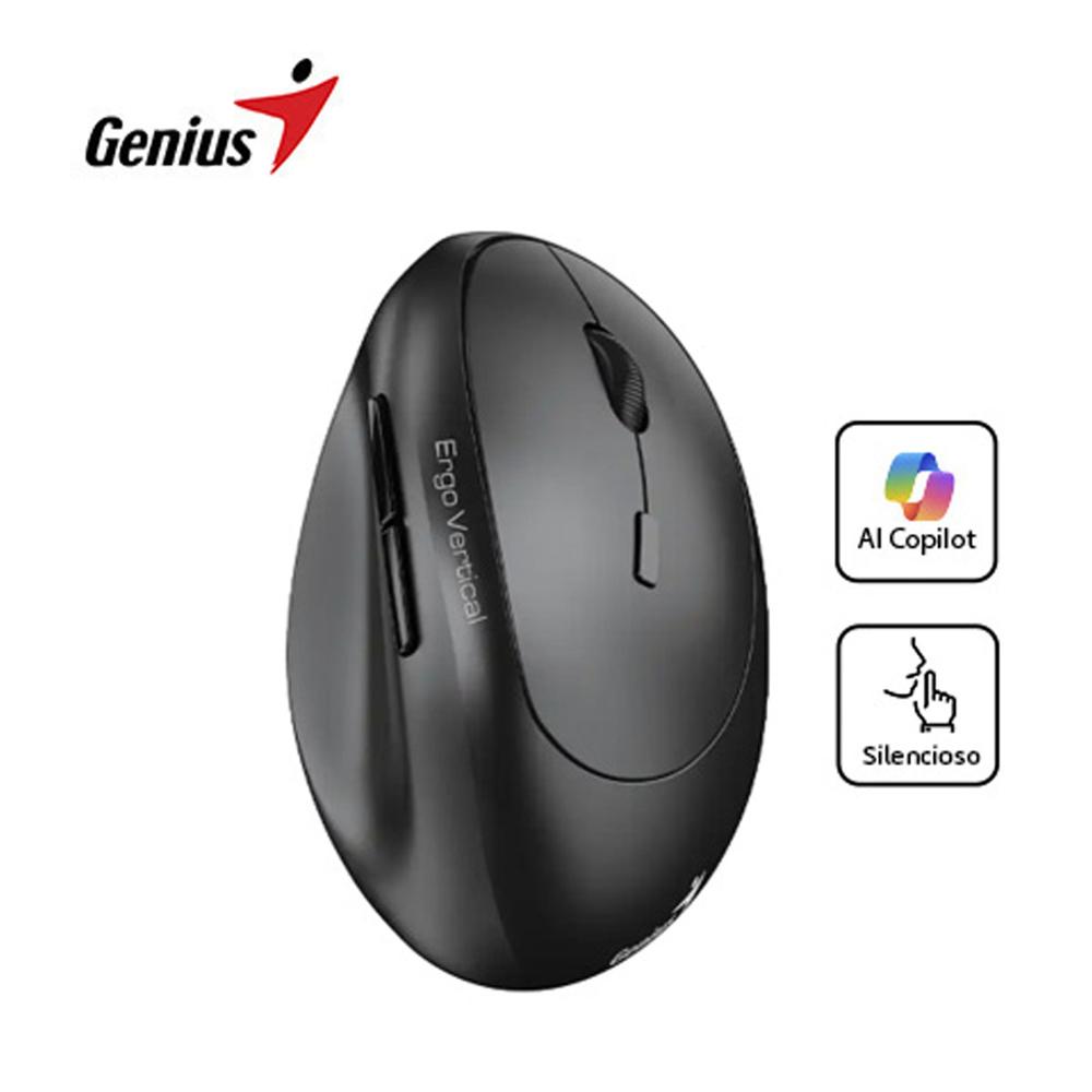 MOUSE GENIUS ERGO 8350S AI COPILOT DUAL WIRELESS BT VERTICAL GRIS
