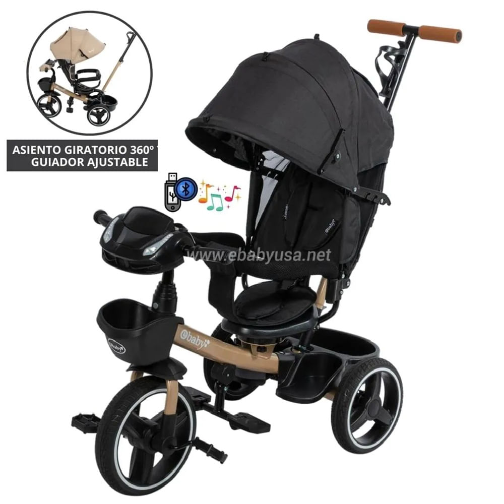 Triciclo Musical y Luces con Legend 362A Negro