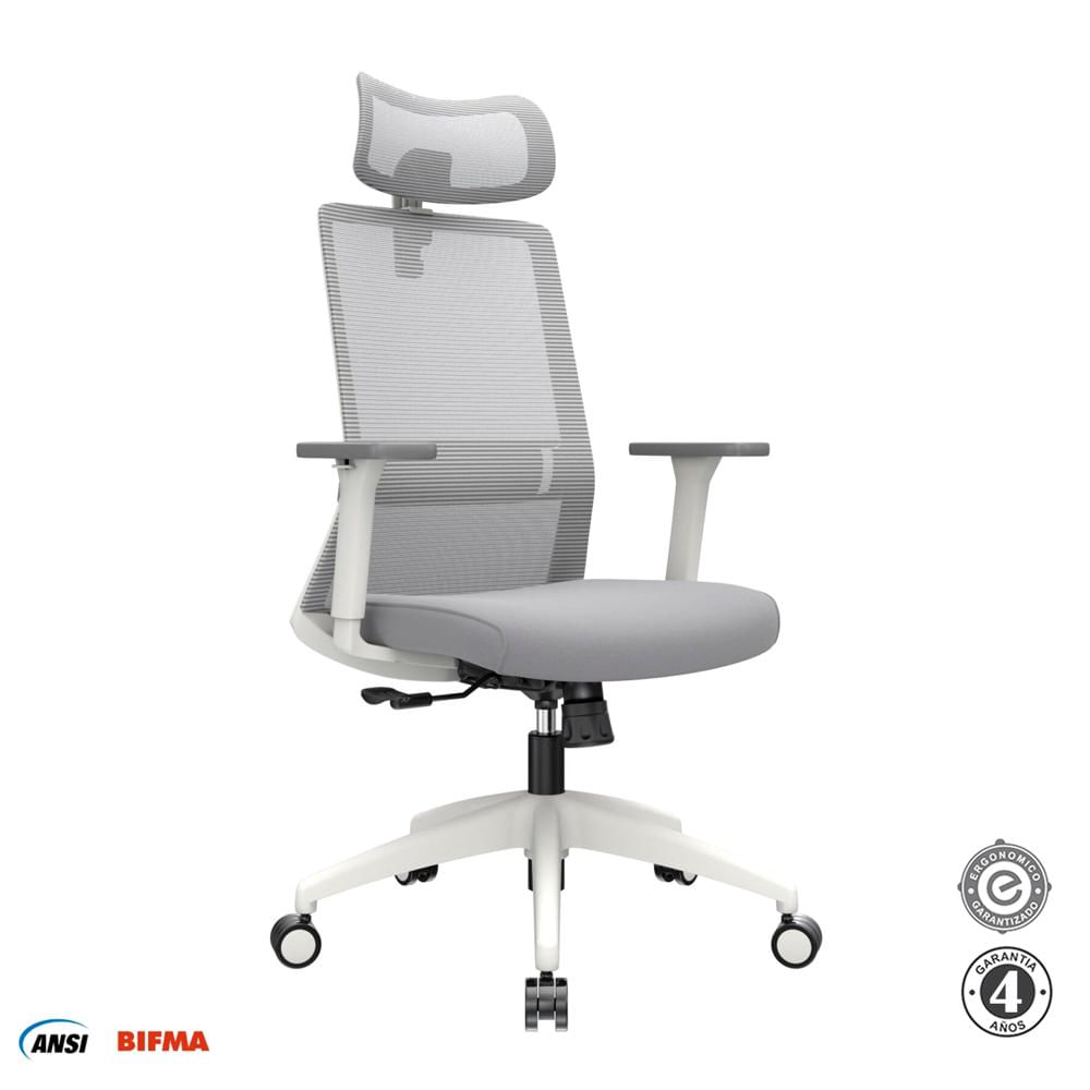 Silla Ergonómica Twist Presidente Nylon Gris Althea Confort