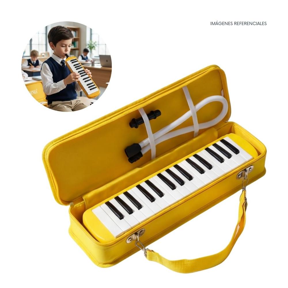 Melódica de 32 teclas California - Color Amarillo con Estuche Rígido