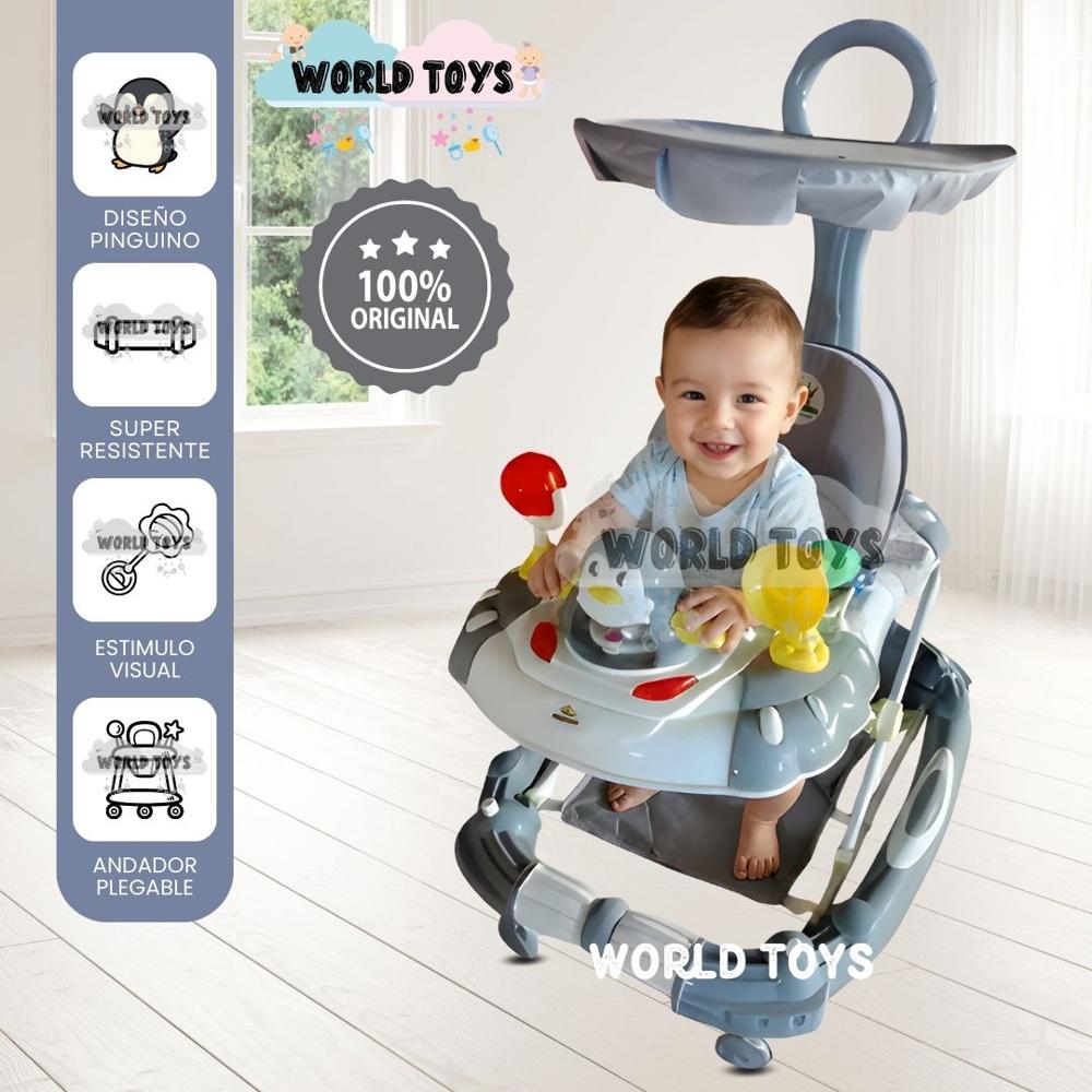 Andador con Tablero Musical HAPPY PENGUIN Gray