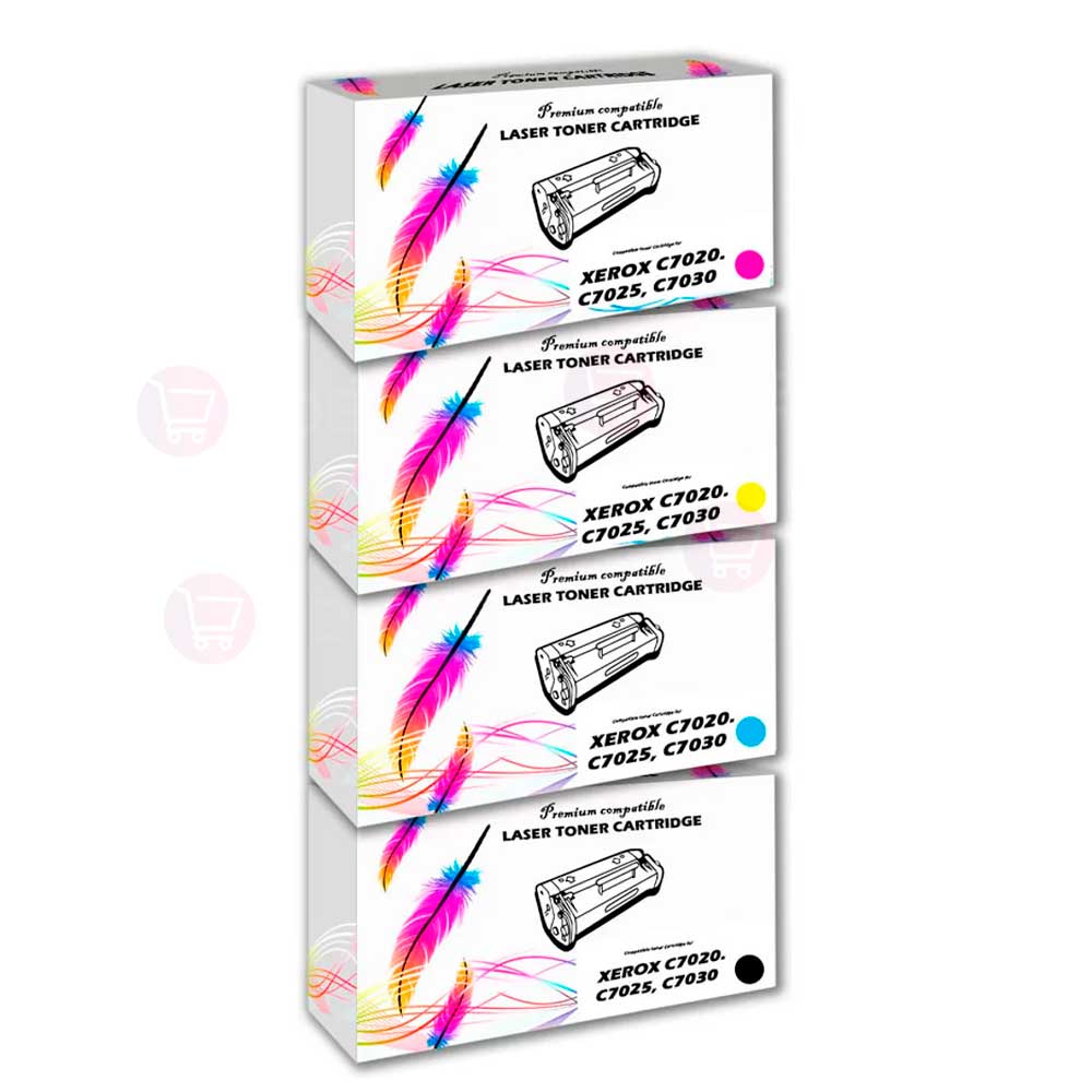 Kit de Toner Xerox C7020 C7025 C7030 CYMK Compatible