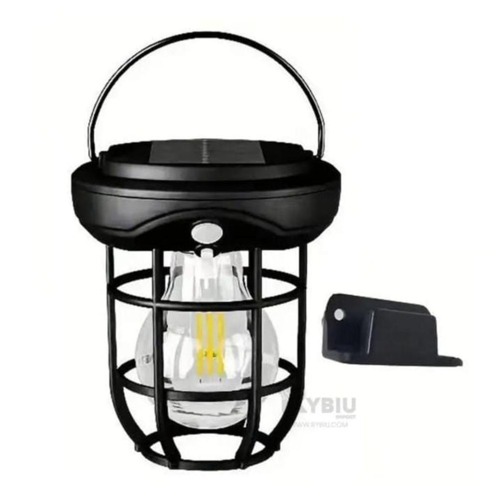 Lámpara Solar de Jardín Vintage LED - Sensor de Movimiento 3 Modos de Luz y Resistente al Agua IP65