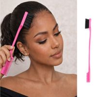 PEINE ANTI FRIZZ CEPILLO DOBLE BORDE FUCSIA BABY HAIR CEJAS CABELLO CERA VERANO BELLEZA GENIEKA