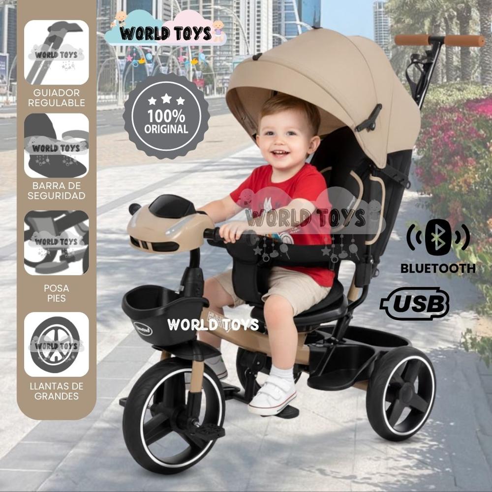 Triciclo Guiador para Niños LIGEND SUPRA Edición Limitada Beige