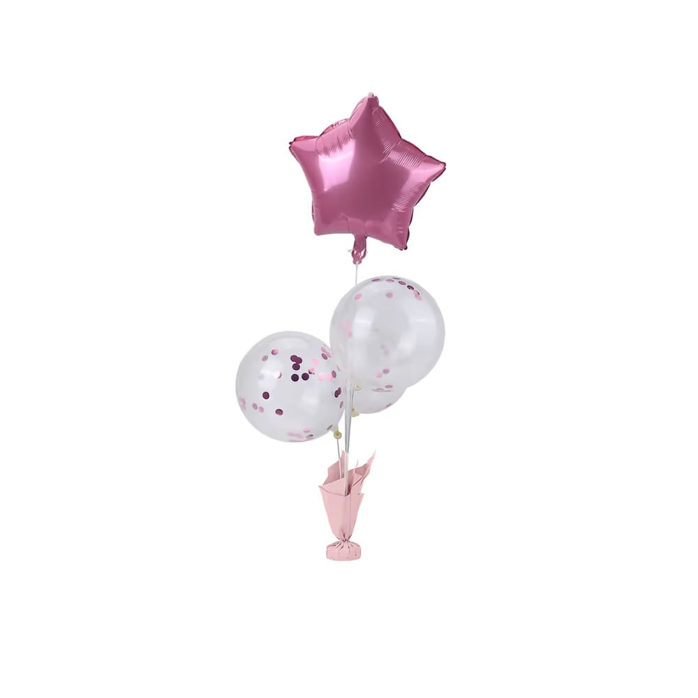 FELIZ DIA MAMA - Soporte para globos rosado bebé